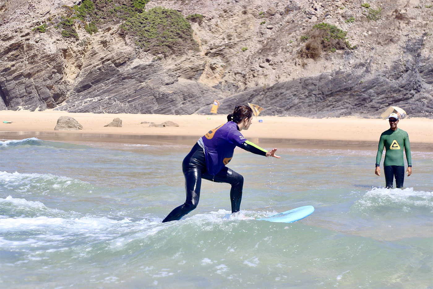 The second part of the surf lesson at amado